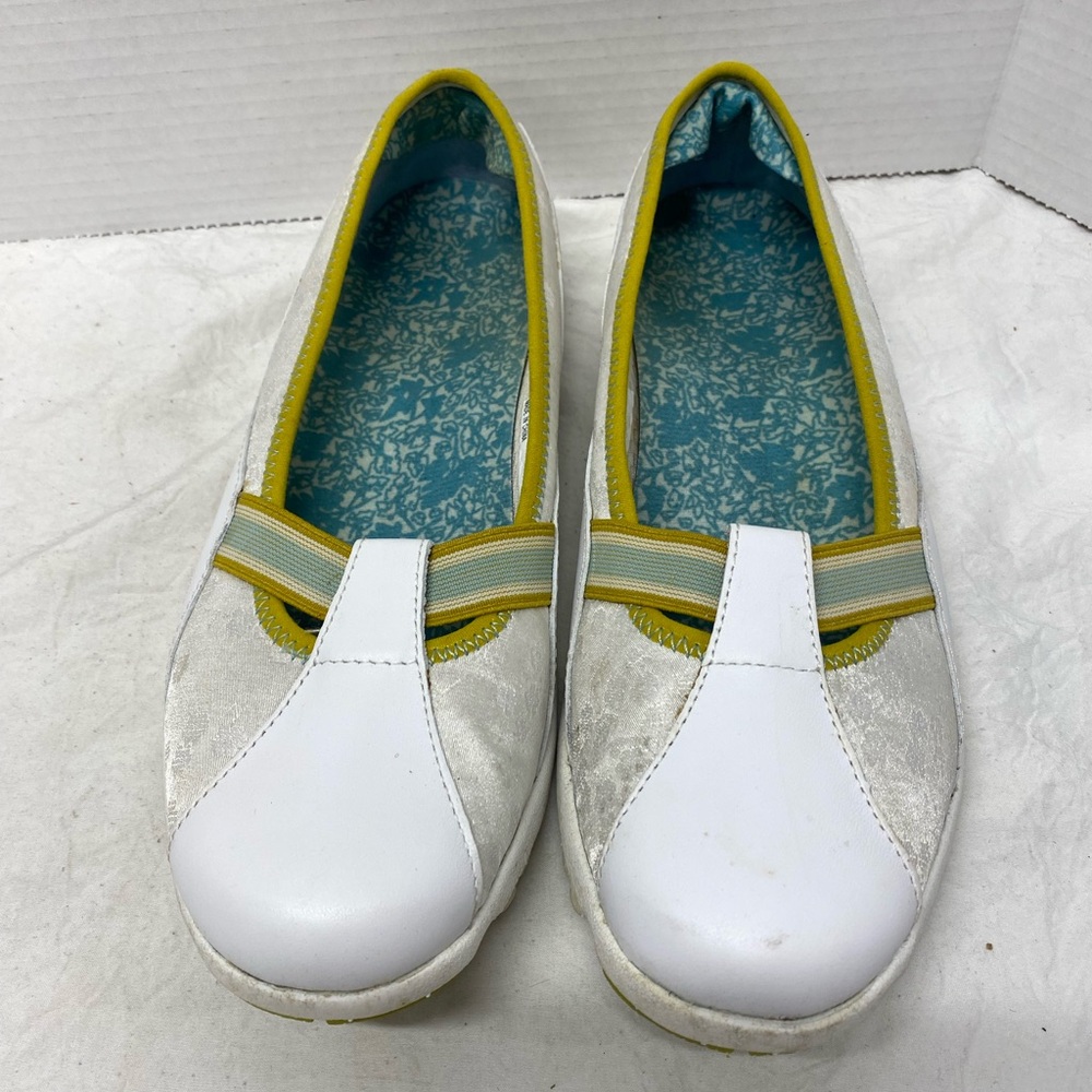 Timberland White Floral Satin Leather Slip-On Womens Sneakers Flats Hiking